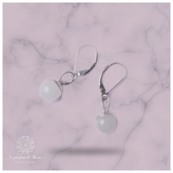 Aros perlitas colgantes  plata 925