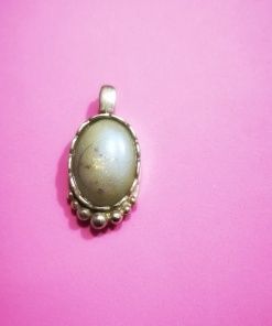 Dije Óvalo 4cm con bolitas base de plata calado árbol de la vida en la parte posterior