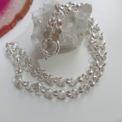 Cadena Rolo gruesa plata 925 de 50 cm
