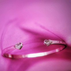 Pulsera Lourdes 2 corazones plata 925