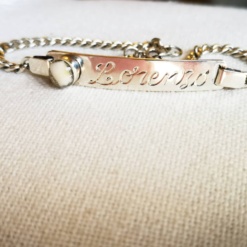 Pulsera identidad grabada  plata 925