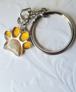 Llavero huella plata y acero