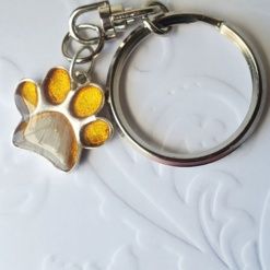 Llavero huella plata y acero