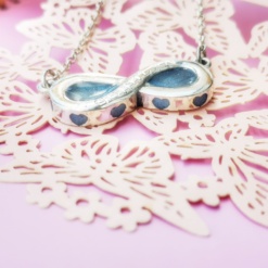 Dije Infinito + cadena + grabado plata 925