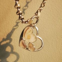Dije Julia y cadena rolo intermedia  plata 925