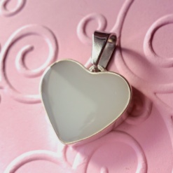 Corazón con base de plata 2cm