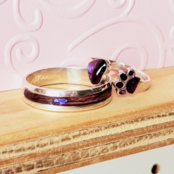 Anillo Eternal y anillo huella plata 925