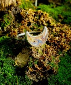 Anillo Selene plata 925 luna hacia arriba,abajo o derecha