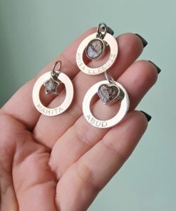 1 Dije Ruso +mini dije a elección + grabado ambos lados plata 925