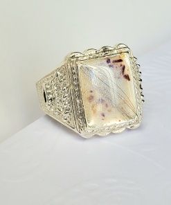 Anillo Sello corona plata 925