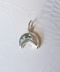 Dije Selene plata 925 luna (puntas para abajo, puntas para arriba o vertical)