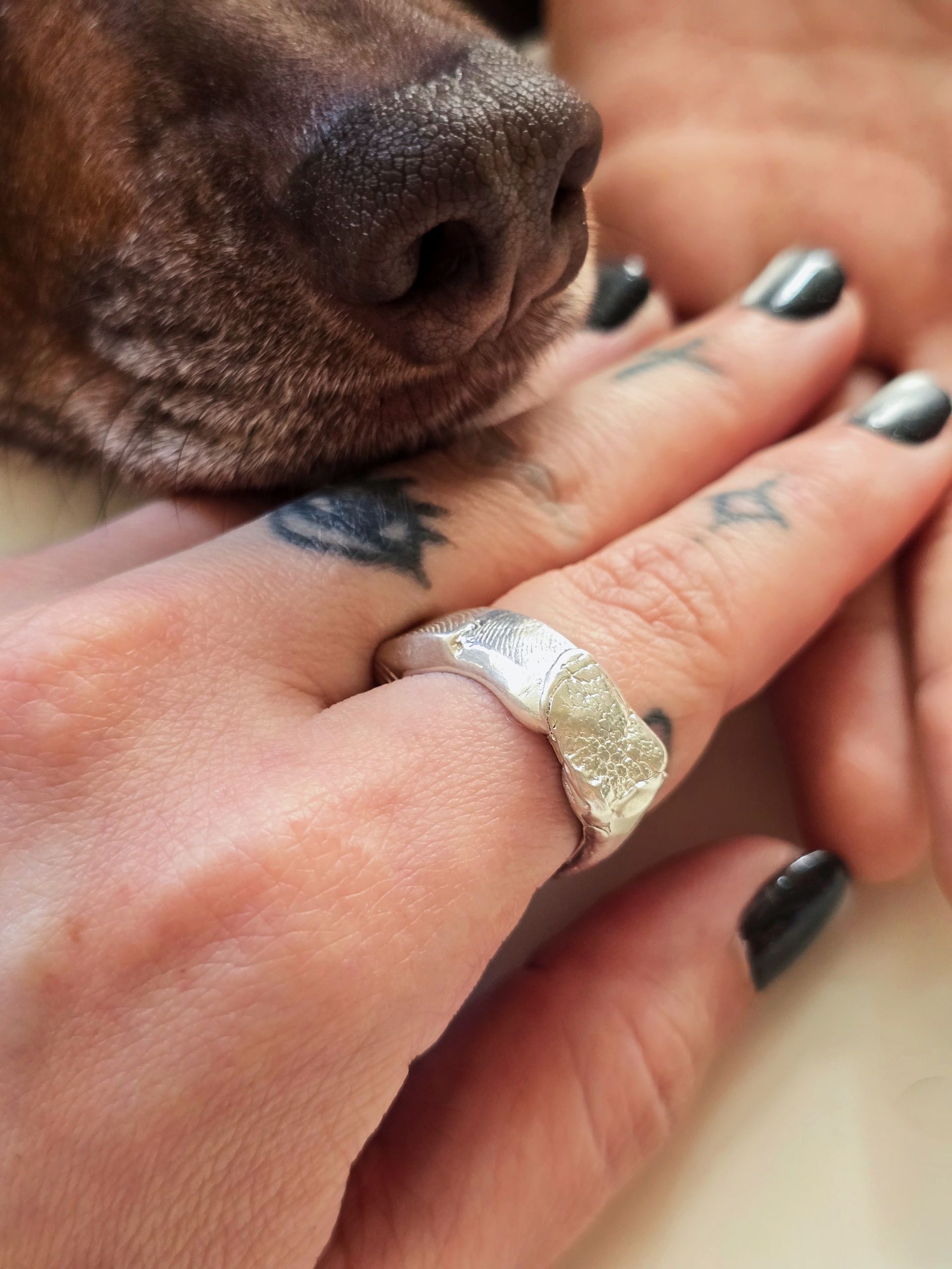 Anillo Gran amor Huellas digitales