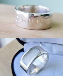 Anillo Johana + grabado externo plata 925
