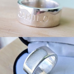 Anillo Joa + grabado externo plata 925