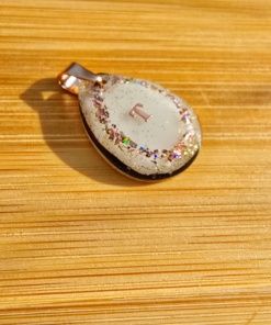 Gota facetada engarce de acero rosa