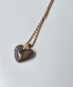 Corazón engarce de acero rosa, dorado o plateado