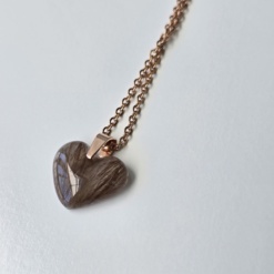 Corazón engarce de acero rosa, dorado o plateado